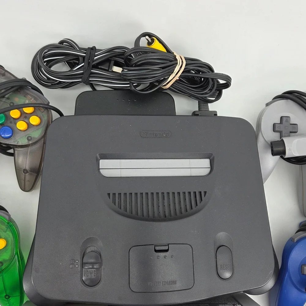 Nintendo 64 N64 Console Bundle 5 Controllers 13 Games Memory Cards Retro Tested